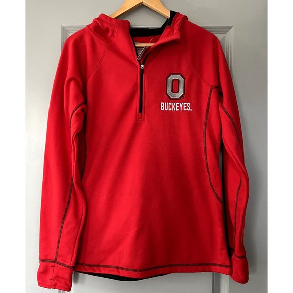 Ohio Buckeyes Red Full Zip Jacket Embroidered NWT Men's Size Medium Scarlet - Picture 1 of 11